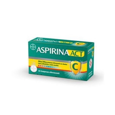 BAYER SPA ASPIRINAACT*10 cpr eff 800 mg + 480 mg con vitamina C BAYER SPA