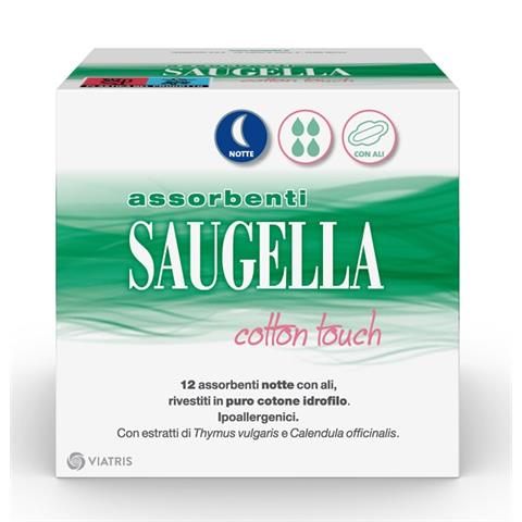 MEDA PHARMA SPA SAUGELLA COTTON TOUCH ASSORBENTI NOTTE 12 PEZZI TAGLIO PREZZO MEDA PHARMA SPA