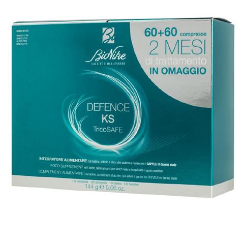I.C.I.M. (BIONIKE) INTERNATION DEFENCE KS TRICOSAFE BIPACK 60 COMPRESSE + 60 COMPRESSE I.C.I.M. (BIONIKE) INTERNATION