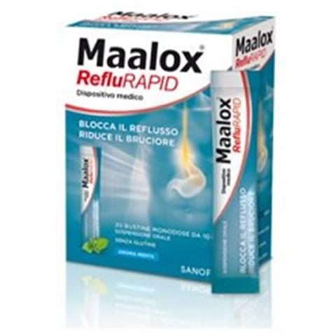 OPELLA HEALTHCARE ITALY SRL SOSPENSIONE ORALE MAALOX REFLURAPID 20 BUSTINE MONODOSE DA 10 ML OPELLA HEALTHCARE ITALY SRL