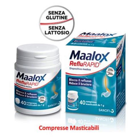 OPELLA HEALTHCARE ITALY SRL MAALOX REFLURAPID 40 COMPRESSE MASTICABILI OPELLA HEALTHCARE ITALY SRL