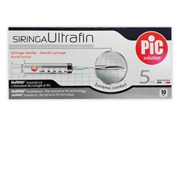 SIRINGA PIC ULTRAFINE 5 ML AGO 14 10 PEZZI