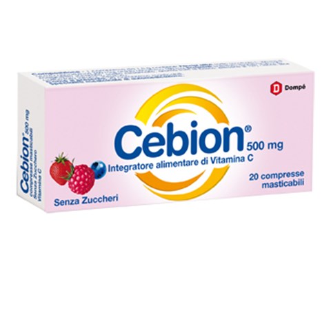 PROCTER & GAMBLE SRL CEBION MASTICABILE SENZA ZUCCHERO VITAMINA C 500 MG 20 COMPRESSE PROCTER & GAMBLE SRL