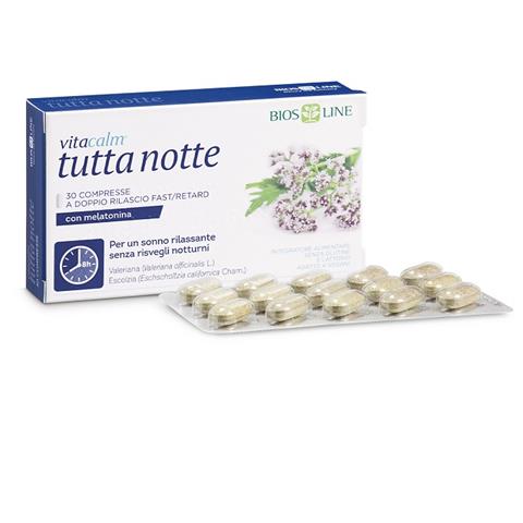 BIOS LINE SPA VITACALM TUTTA NOTTE CON MELATONINA 30 COMPRESSE BIOS LINE SPA