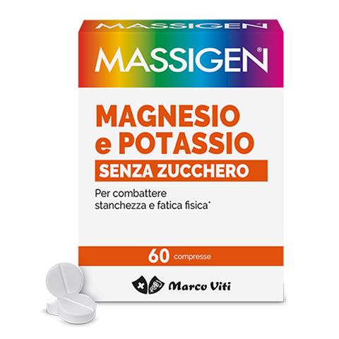 MARCO VITI FARMACEUTICI SPA MASSIGEN MAGNESIO POTASSIO SENZA ZUCCHERI 60 COMPRESSE MARCO VITI FARMACEUTICI SPA