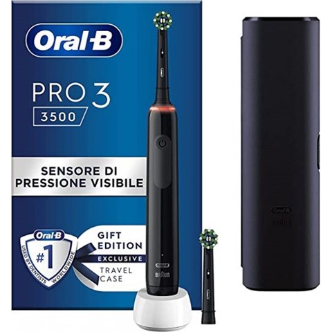 PROCTER & GAMBLE SRL ORAL-B PRO 3 BLACK SPAZZOLINO ELETTRICO + 2 REFILL PROCTER & GAMBLE SRL