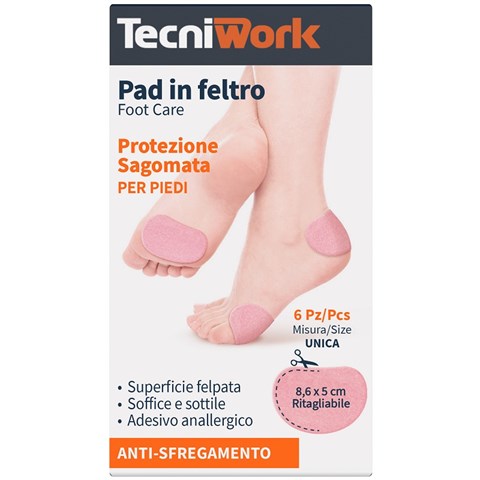 TECNIWORK SPA PAD IN FELTRO SAGOMATO 8,6X5CM 6 PEZZI TECNIWORK SPA