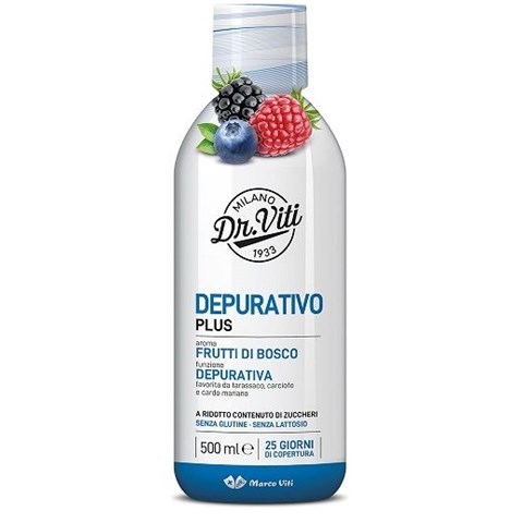 MARCO VITI FARMACEUTICI SPA DR VITI DEPURATIVO PLUS FRUTTI DI BOSCO 500 ML SENZA ZUCCHERI MARCO VITI FARMACEUTICI SPA