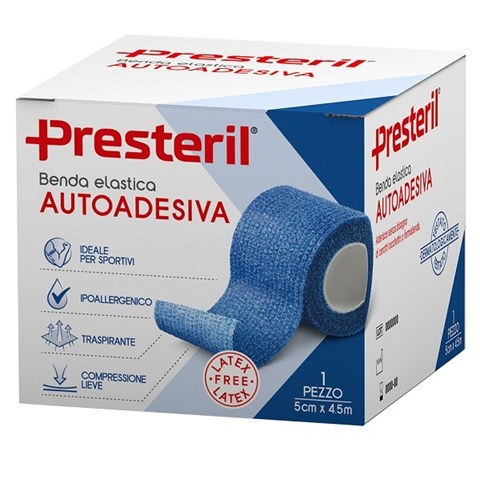 CORMAN SPA BENDA ELASTICA AUTOADESIVA LATEX FREE PRESTERIL CM 5X4,5 M TESI BLU CORMAN SPA