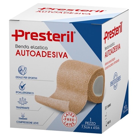 CORMAN SPA BENDA ELASTICA AUTOADESIVA LATEX FREE PRESTERIL CM 7,5X4,5 MTESI SKIN CORMAN SPA