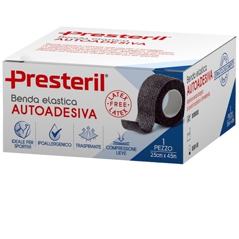 CORMAN SPA BENDA ELASTICA AUTOADESIVA LATEX FREE PRESTERIL CM 2,5X4,5 MTESI NERO CORMAN SPA