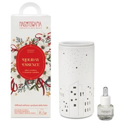 NASOTERAPIA KIT HOLIDAY ESSENCE DIFFUSORE ELETTRICO CHRISTMAS TOWN + ESSENZA AROMATICA 15 ML