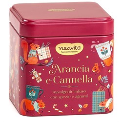 NEAVITA INFUSO ARANCIA e CANNELLA FILTROSCRIGNO IN BARATTOLINO ROSSO DI NATALE 5 FILTRI DA 3,5 g