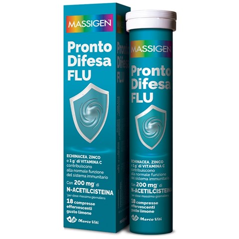 MARCO VITI FARMACEUTICI SPA MASSIGEN PRONTO DIFESA FLU 18 COMPRESSE EFFERVESCENTI MARCO VITI FARMACEUTICI SPA