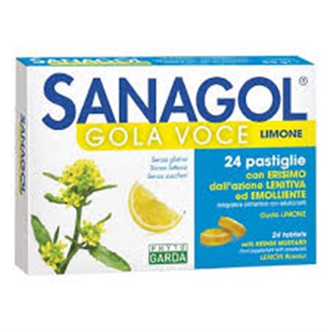 NAMED SRL SANAGOL GOLA VOCE SENZA ZUCCHERO LIMONE 24 CARAMELLE NAMED SRL