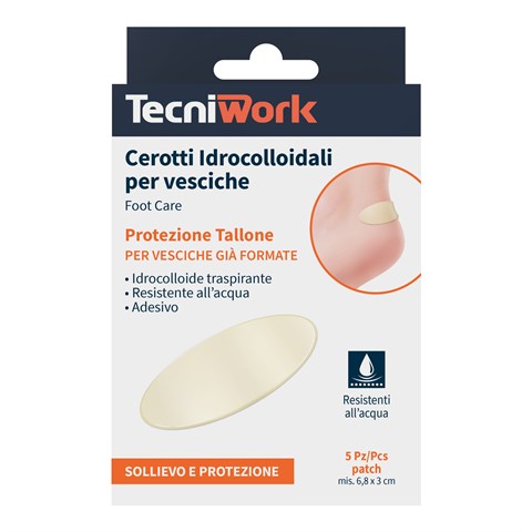 TECNIWORK SPA CEROTTI IDROCOLLOIDALI PER VESCICHE 5 PEZZI TECNIWORK SPA