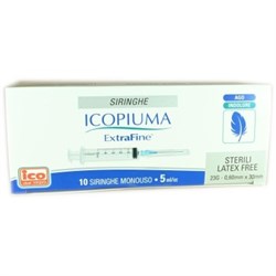 SIRINGA EXTRAFINE 5 ML GAUGE 23 0,60X30MM 10 PEZZI