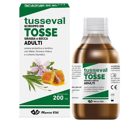 MARCO VITI FARMACEUTICI SPA TUSSEVAL SCIROPPO TOSSE ADULTI 200 ML MARCO VITI FARMACEUTICI SPA