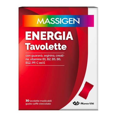 MARCO VITI FARMACEUTICI SPA MASSIGEN ENERGIA 30 TAVOLETTE MASTICABILI MARCO VITI FARMACEUTICI SPA