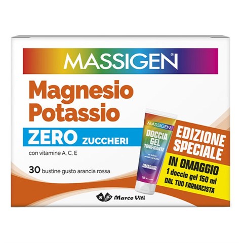 MARCO VITI FARMACEUTICI SPA MASSIGEN MAGNESIO POTASSIO SENZA ZUCCHERO 30 BUSTINE EDIZIONE SPECIALE 2025 MARCO VITI FARMACEUTICI SPA