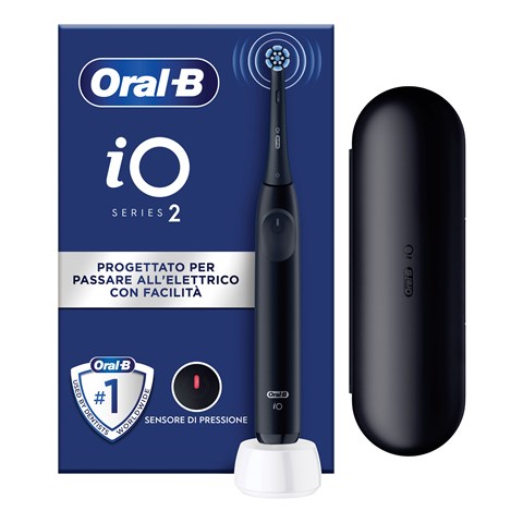 PROCTER & GAMBLE SRL ORALB POWER SPAZZOLINO ELETTRICO IO2 SERIES NIGHT BLACK + TRAVEL CASE PROCTER & GAMBLE SRL