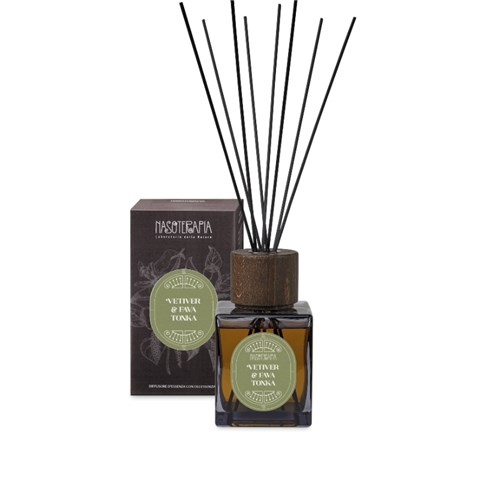 HP ITALIA SRL NASOTERAPIA DIFFUSORE BASTONCINI VETIVER FAVA/TONKA 200 ML HP ITALIA SRL