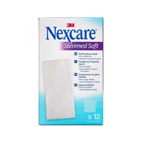 POLIFARMA BENESSERE SRL GARZA COMPRESSA STERILE NEXCARE STERIMED SOFT 18 X 40 CM MULTILINGUAL 12 PEZZI POLIFARMA BENESSERE SRL