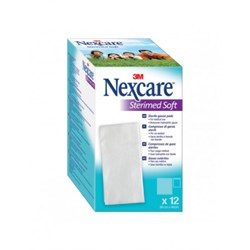 GARZA COMPRESSA STERILE NEXCARE STERIMED SOFT 36 x 40 CM MULTILINGUAL 12 PEZZI