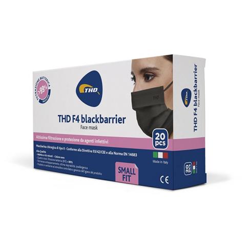 THD SPA MASCHERINA CHIRURGICA THD FACE MASK F4 BLACKBARRIER SMALL 20PEZZI THD SPA