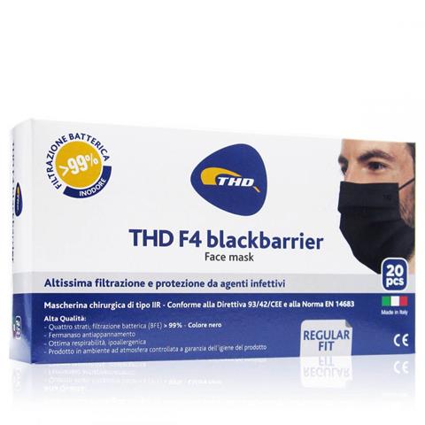 THD SPA MASCHERINA CHIRURGICA THD MASK F4 BLACKBARRIER MULTI REGULAR20 PEZZI THD SPA