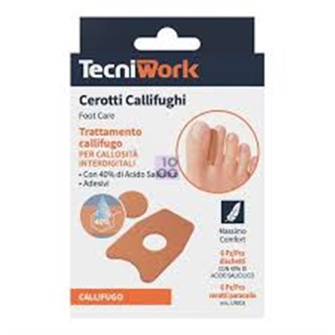 TECNIWORK SPA CEROTTO CALLIFUGO INTERDIGITALE 6 PEZZI + 6 DISCHETTI TECNIWORK SPA