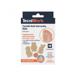 CEROTTO ANTI VERRUCHE BIMBI 12 PEZZI + 12 FIXING ANIMIALI TERRA COLORE BEIGE