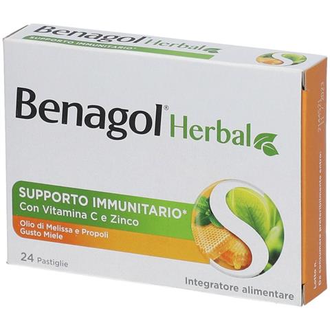 RECKITT BENCKISER H.(IT.) SPA BENAGOL HERBAL MIELE 24 PASTIGLIE RECKITT BENCKISER H.(IT.) SPA