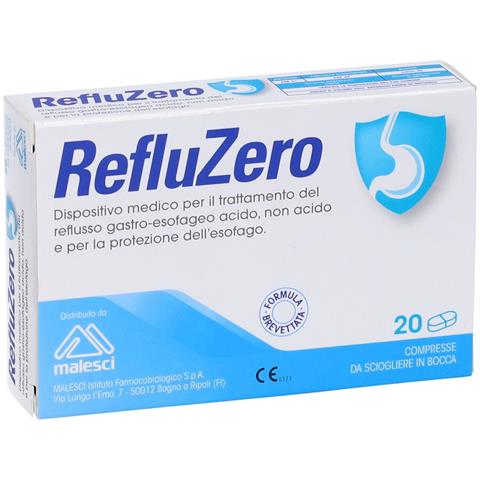 MALESCI SPA IST.FARMACOBIOL. REFLUZERO 20 COMPRESSE MALESCI SPA IST.FARMACOBIOL.