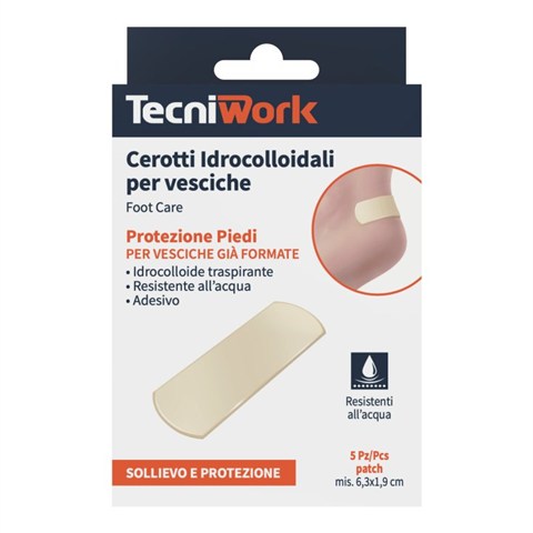 TECNIWORK SPA CEROTTI IDROCOLLOIDALI PER VESCICHE 5 PEZZI TECNIWORK SPA