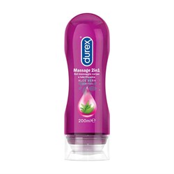 DUREX MASSAGE 2 IN 1 GEL MASSAGGIO CORPO e LUBRIFICANTE ALOEVERA 200 ML