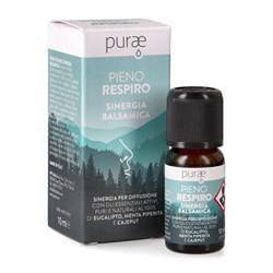 PURAE SINERGIA BALSAMICA PER DIFFUSIONE CON OLI ESSENZIALI PIENO RESPIRO 10 ML
