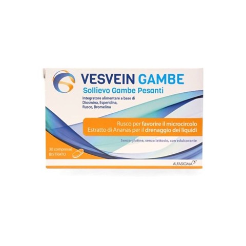 ALFASIGMA SPA VESVEIN GAMBE SOLLIEVO GAMBE PESANTI 30 COMPRESSE BISTRATO ALFASIGMA SPA