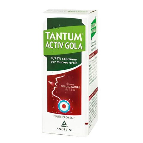 ANGELINI PHARMA ITALIA SPA TANTUM VERDE GOLA*spray mucosa orale 15 ml 250 mg/100 ml ANGELINI PHARMA ITALIA SPA