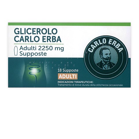 CARLO ERBA OTC SRL GLICEROLO (CARLO ERBA)*AD 18 supp 2.250 mg CARLO ERBA OTC SRL