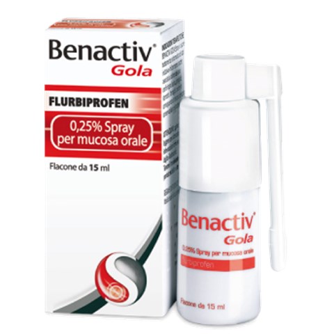 RECKITT BENCKISER H.(IT.) SPA BENACTIV GOLA*spray mucosa orale 15 ml 0,25% RECKITT BENCKISER H.(IT.) SPA