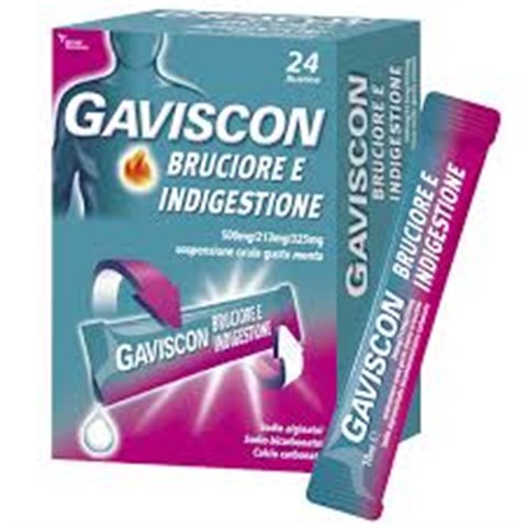 RECKITT BENCKISER H.(IT.) SPA GAVISCON BRUCIORE E INDIGESTIONE*24 bust 500 mg + 213 mg + 325 mg gusto menta RECKITT BENCKISER H.(IT.) SPA