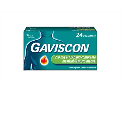 RECKITT BENCKISER H.(IT.) SPA GAVISCON*24 cpr mast 250 mg + 133,5 mg menta RECKITT BENCKISER H.(IT.) SPA