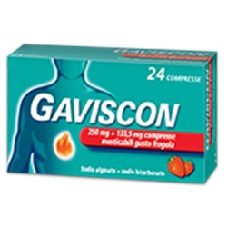 GAVISCON*24 cpr mast 250 mg + 133,5 mg fragola