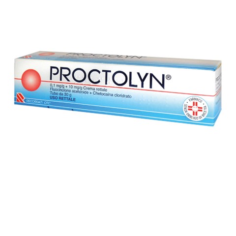 RECORDATI SPA PROCTOLYN*crema rett 30 g 0,1 mg/g + 10 mg/g RECORDATI SPA