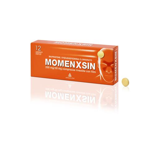 ANGELINI PHARMA ITALIA SPA MOMENXSIN*12 cpr riv 200 mg + 30 mg ANGELINI PHARMA ITALIA SPA