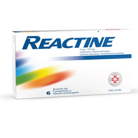 JOHNSON & JOHNSON SPA REACTINE*6 cpr 5 mg + 120 mg rilascio prolungato JOHNSON & JOHNSON SPA