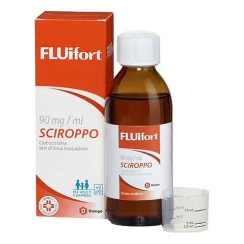 DOMPE' FARMACEUTICI SPA FLUIFORT*scir 200 ml 90 mg/ml con misurino DOMPE' FARMACEUTICI SPA