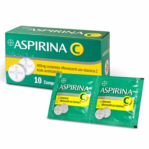 BAYER SPA ASPIRINA C*10 cpr eff 400 mg + 240 mg con vitamina C BAYER SPA