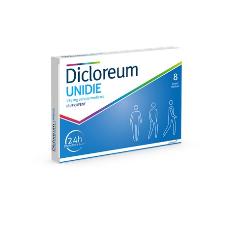 ALFASIGMA SPA DICLOREUM UNIDIE*8 cerotti medicati 136 mg ALFASIGMA SPA